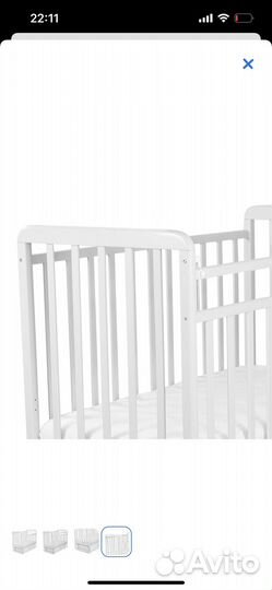 Детская кроватка и матрас (новое)