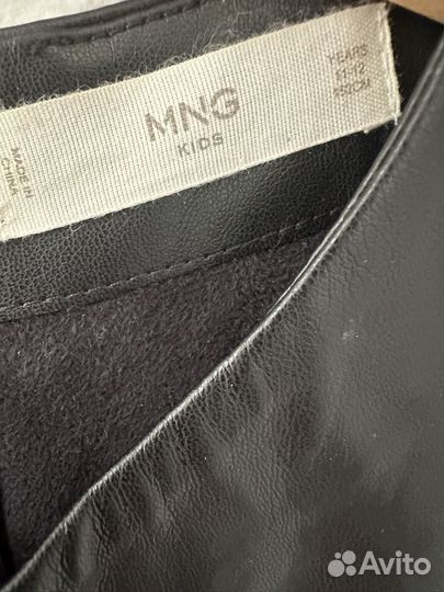 Платье кожаное для девочки без рукавов Mango