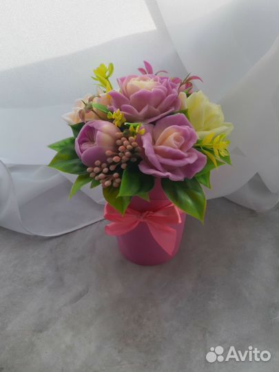 Букет из мыла ручная работа