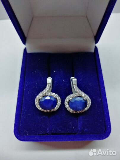 Серьги 925 пробы с цирконами