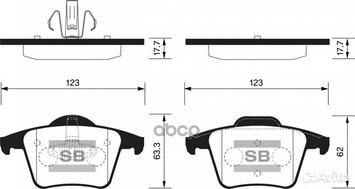 Колодки тормозные volvo XC90 03- SP2299 Sangsin
