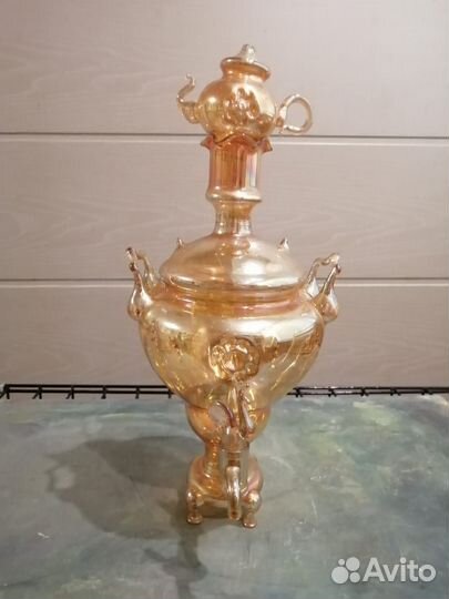 Самовар стеклянный, сувенир