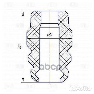 Отбойник амортизатора KIA spectra 00- задн. BC0881