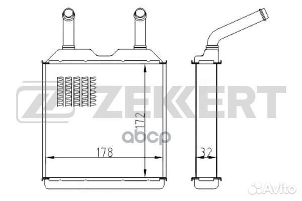 Радиатор отопителя Opel Kadett E 84- mk-5001