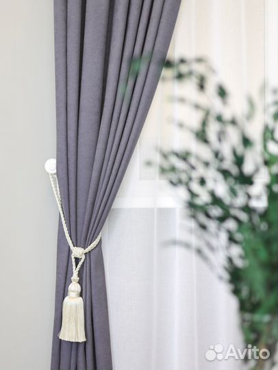 Шторы однотонные