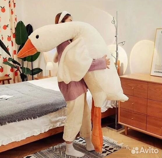 Мягкая игрушка - подушка Белый Гусь