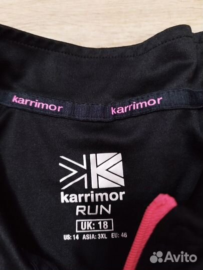 Новый тонкий лонгслив зип Karrimor Run 48 50