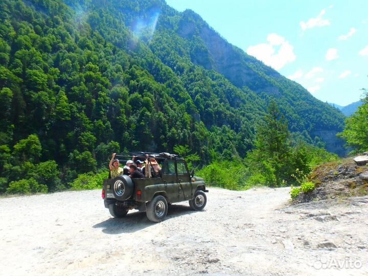 Джип-Тур в Абхазию Гегский водопад, Рица