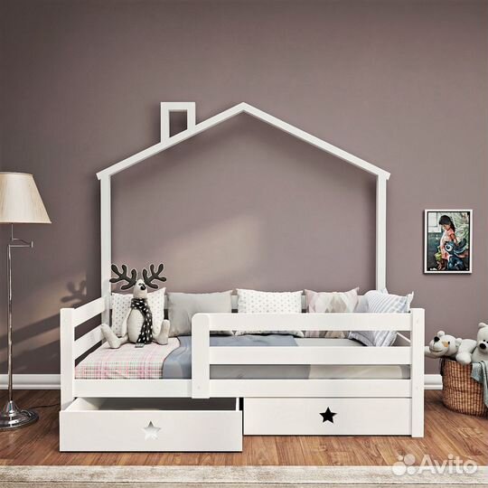 Кровать домик деревянная