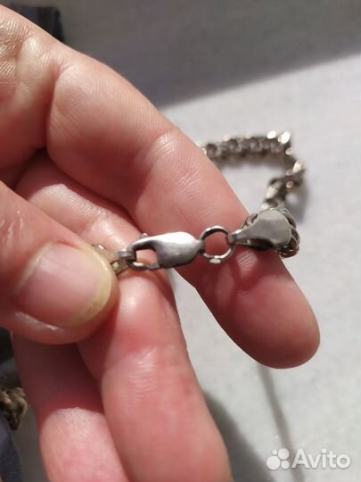 Мужская серебряная цепь