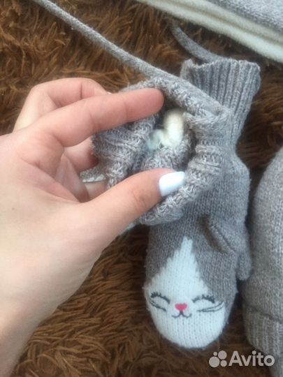 Шапка, шарф и варежки