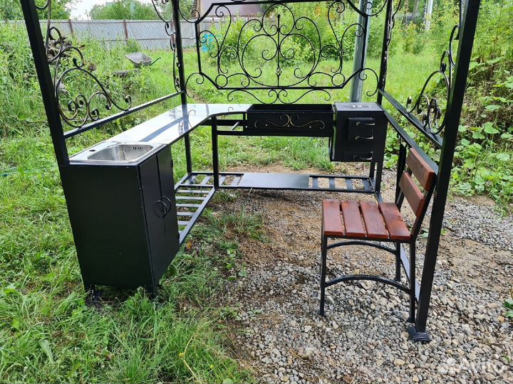 Мангал с крышей 