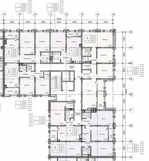 1-к. квартира, 45,2 м², 8/9 эт.
