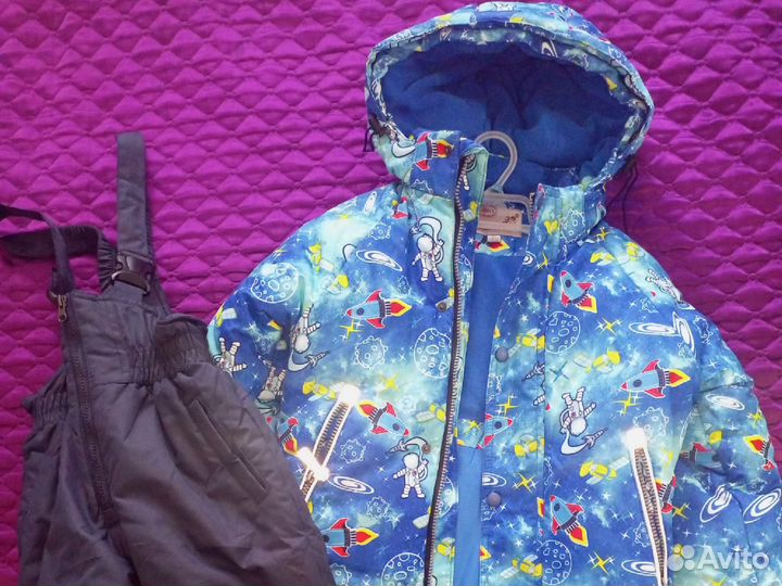 Куртка зимняя на 6-7 лет и комбинезон к нему