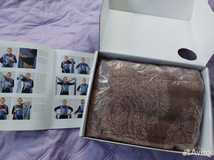 Слинг шарф льняной для крупных детей diva essenza