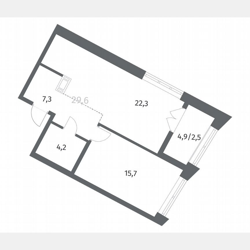 1-к. квартира, 52 м², 9/12 эт.