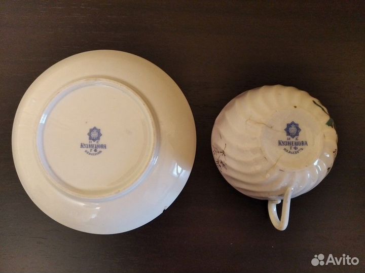 Пара И.Е. Кузнецов, чашка с блюдцем
