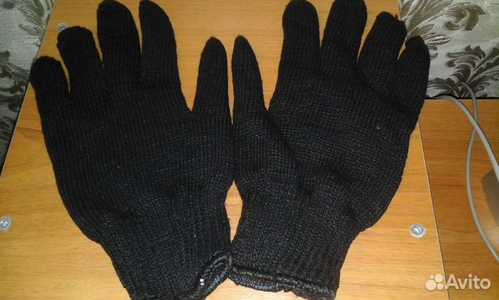 Перчатки мужские двойной трикотаж. Толстые