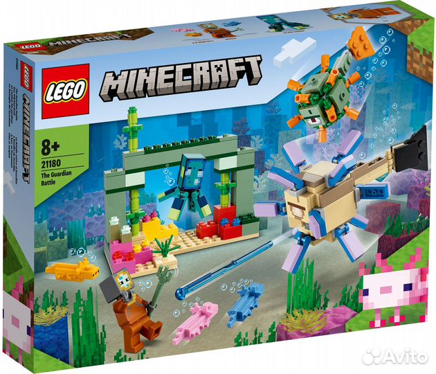 Новый Lego Minecraft 21180 Битва со стражем