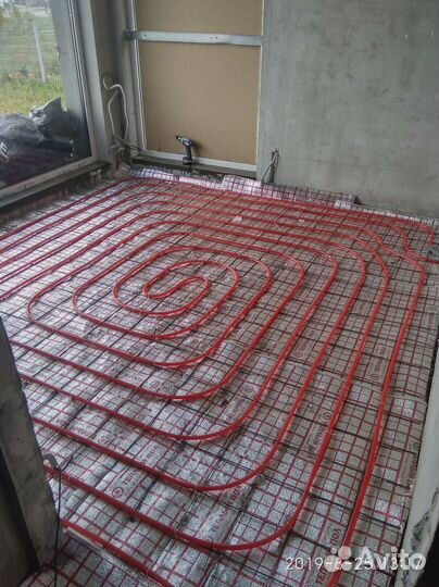 Водяной тёплый пол / монтаж тёплого пола