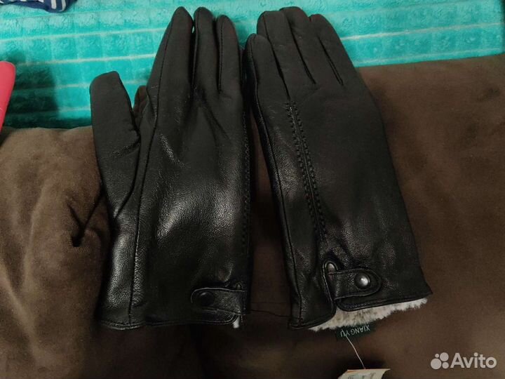 Перчатки женские кожаные размер 7