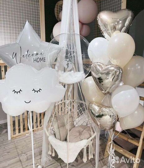 Гелиевые воздушные шары на выписку