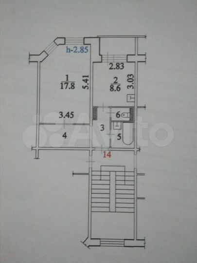 1-к. квартира, 38,6 м², 4/4 эт.
