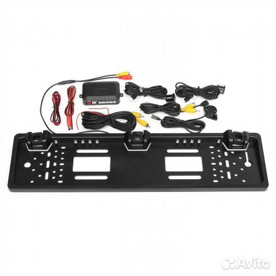 Рамка для номера с камерой, 2 датчика парковки