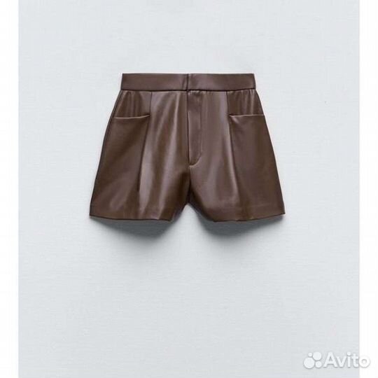 Шорты Zara из искусственной кожи