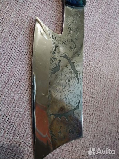 Нож топорик с гравировкой