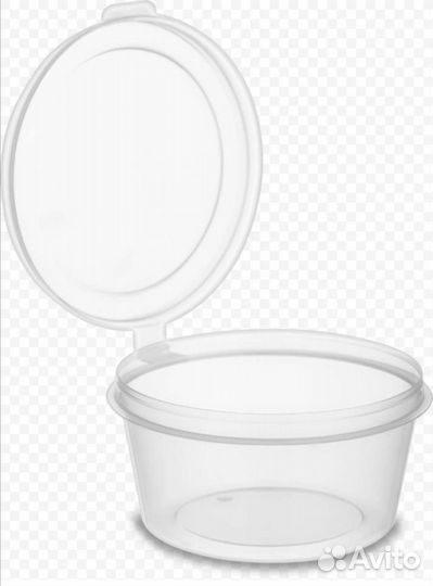 Соусник пластиковый с крышкой 30,50и80мл