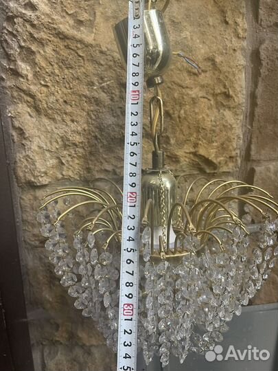 Люстра хрусталь бу