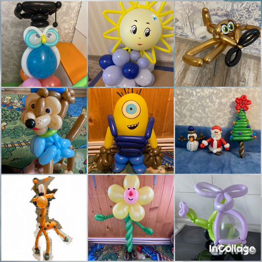 Воздушные шары, фигуры из шаров