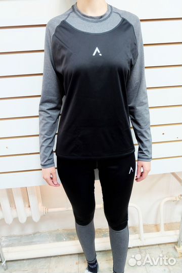 Термобелье ARS Windstoppe, Woman, серый/черный