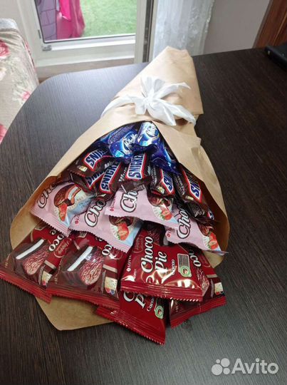 Сладкие букеты из конфет