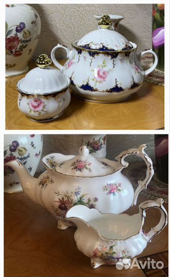 Террина, сахарница, чайник,молочница антиквариат