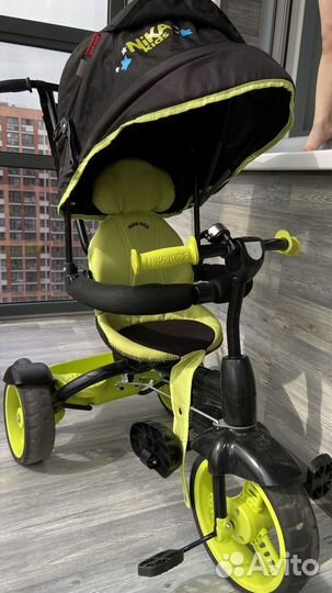 Детский трехколесный велосипед коляска