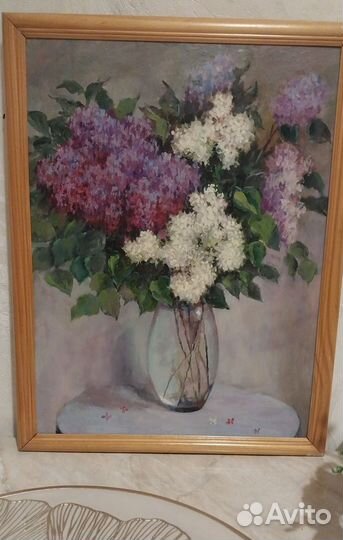 Картина маслом на холсте Сирень
