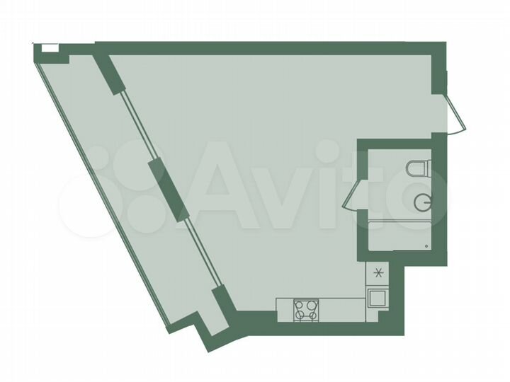 2-к. апартаменты, 44,9 м², 2/8 эт.