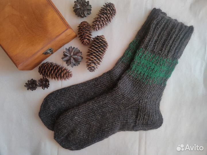 Шерстяные носки мужские ручной работы
