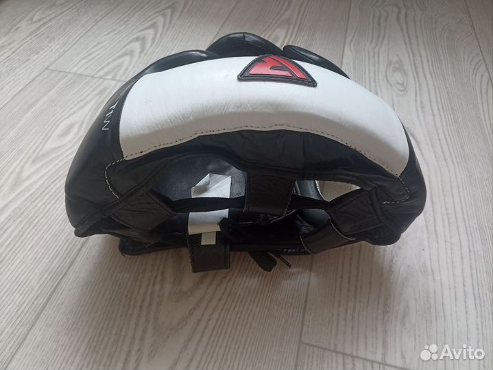 Кожаный боксерский шлем RDX