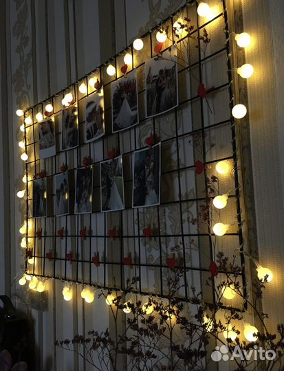 Решетка для фото с прищепками