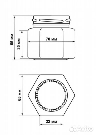 Банки стеклянные 100 мл Шестигранник