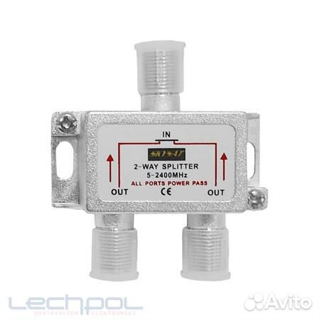 Сплиттер 1-2 нем (с кр.полосой) (5-2400MHz)