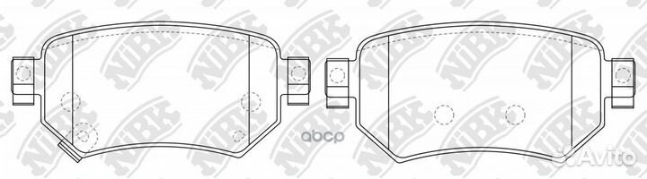 Колодки тормозные дисковые зад PN0673 NiBK