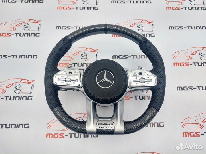 Руль Mercedes 63 AMG Edition карбон круиз подушка