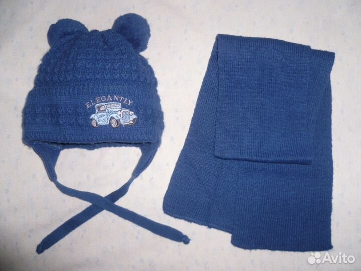 Шапка зимняя с шарфом