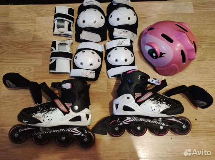 Ролики Bladerunner раздвижные 36.5 - 40.5 + защита