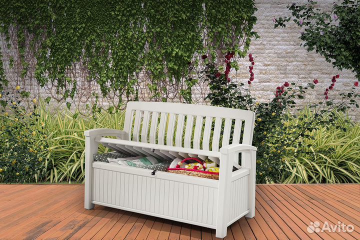 Скамья - сундук Keter Patio Bench white