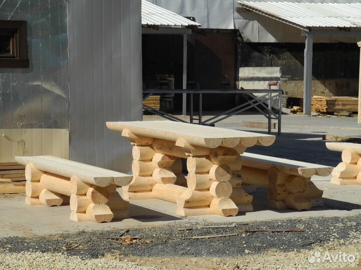 Сруб Дачной мебели из бревна для Бани